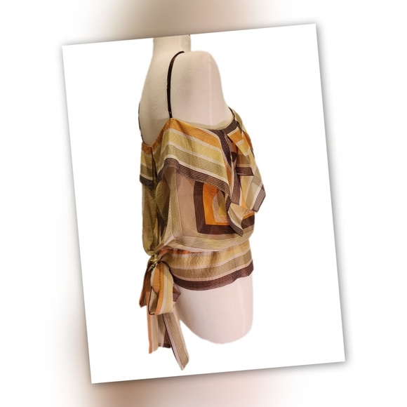 BCBGMaxAzria Silk Layered Open Tie Back Camisole - Picture 4 of 16